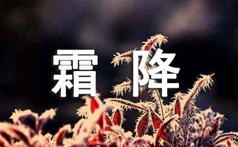 霜降快乐的祝词汇总（通用60句）